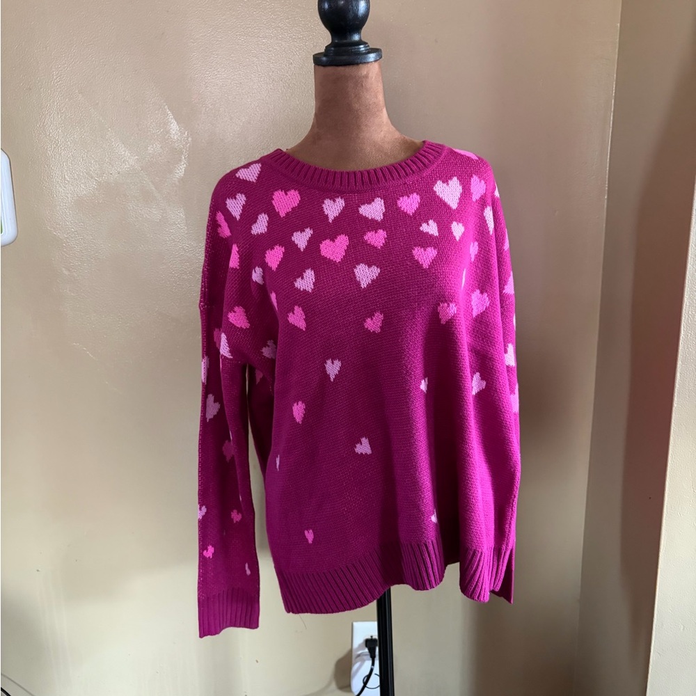Lilly Pulitzer Elizabelle Mulberry Heart Sweater